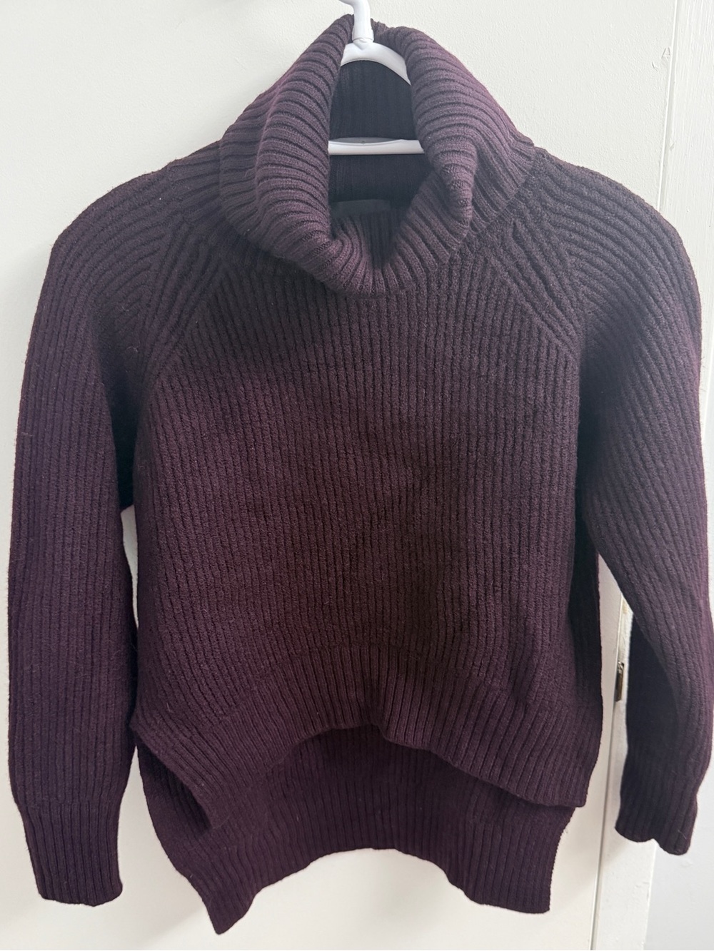 Wilfred Free 100% Merino Wool Turtleneck Sweater High Low (Size S)